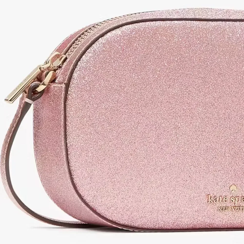 kate spade Glimmer Oval Camera Bag - Mitten Pink Retail $299